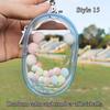 Jewelry Organizer Transparent Storage Box Pouch Mystery Box Plastic Box Cute Doll Bag Organization with Keychain Dustproof Case