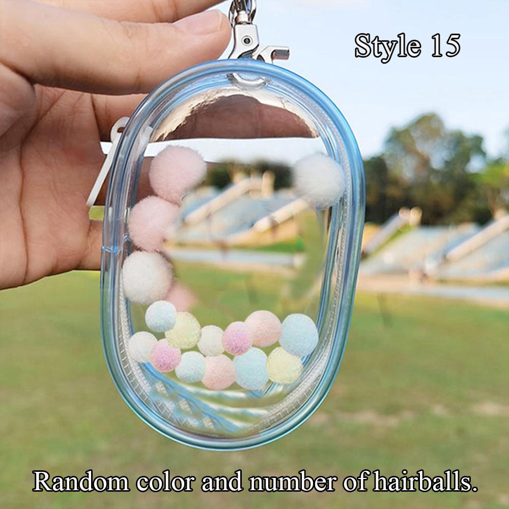 Jewelry Organizer Transparent Storage Box Pouch Mystery Box Plastic Box Cute Doll Bag Organization with Keychain Dustproof Case