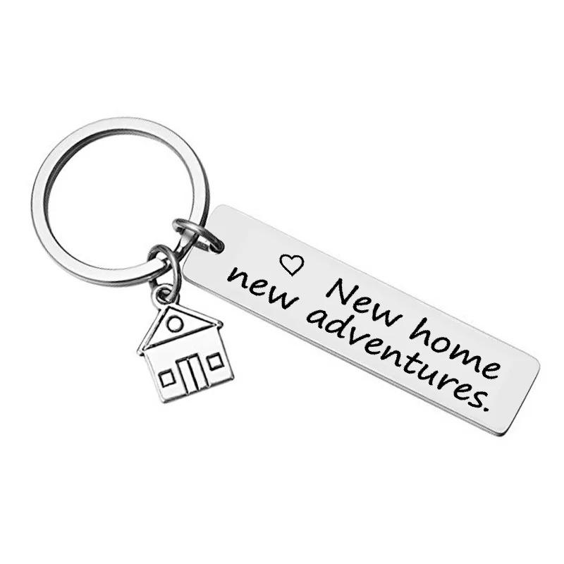 Stainless Steel Key Chain Housewarming Key Ring Exquisite Keychain Metal Keyring Fashion Decoration Gift