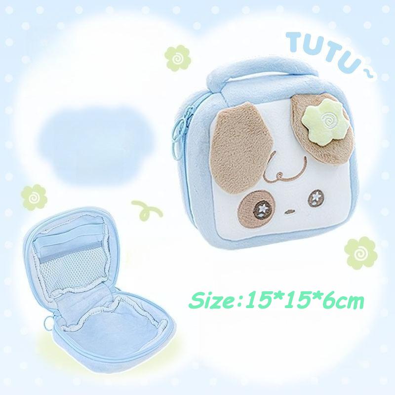 

Plush Storage Bags Fluffy Large Capacity Cosmetic Bag Cartoon Animal Makeup Organizer Portable Traveling Toiletry Bags 2026 New синий