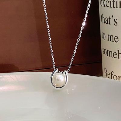 U-shaped Pearl Necklace, Daily Commuting Style, Versatile, Light Luxury, High-end and Niche Design