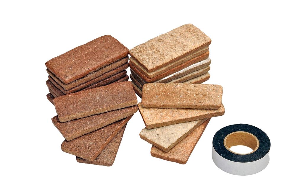 Sakai Sangyo Karukaru Brick Tiles X X 1cm Foam Porcelain Tiles with DIY Easy Made In Japan (20 Pieces) Approx. 4.5 9.5 Thick, Double-Sided Tape,