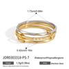 Youthway Multi-layer Zircon Ring For Women New Chic 18K Gold PVD Plated Stainless Steel Waterproof Ring Party Jewelry Gifts