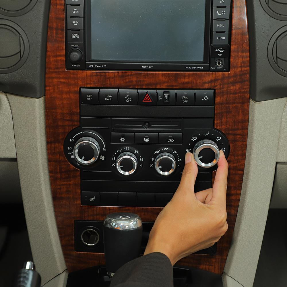 Aluminum Alloy Car Interior Trim For Jeep Grand Commander 2006- 2010 Air Conditioning Switch Knob Decoration Ring Cover