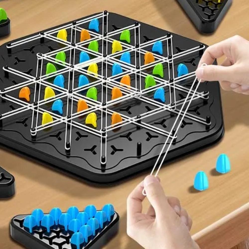 Gummiband Dreieck Schach Tischspiel Logisches Denken Dreieck Puzzle Spielzeug Heimspiel