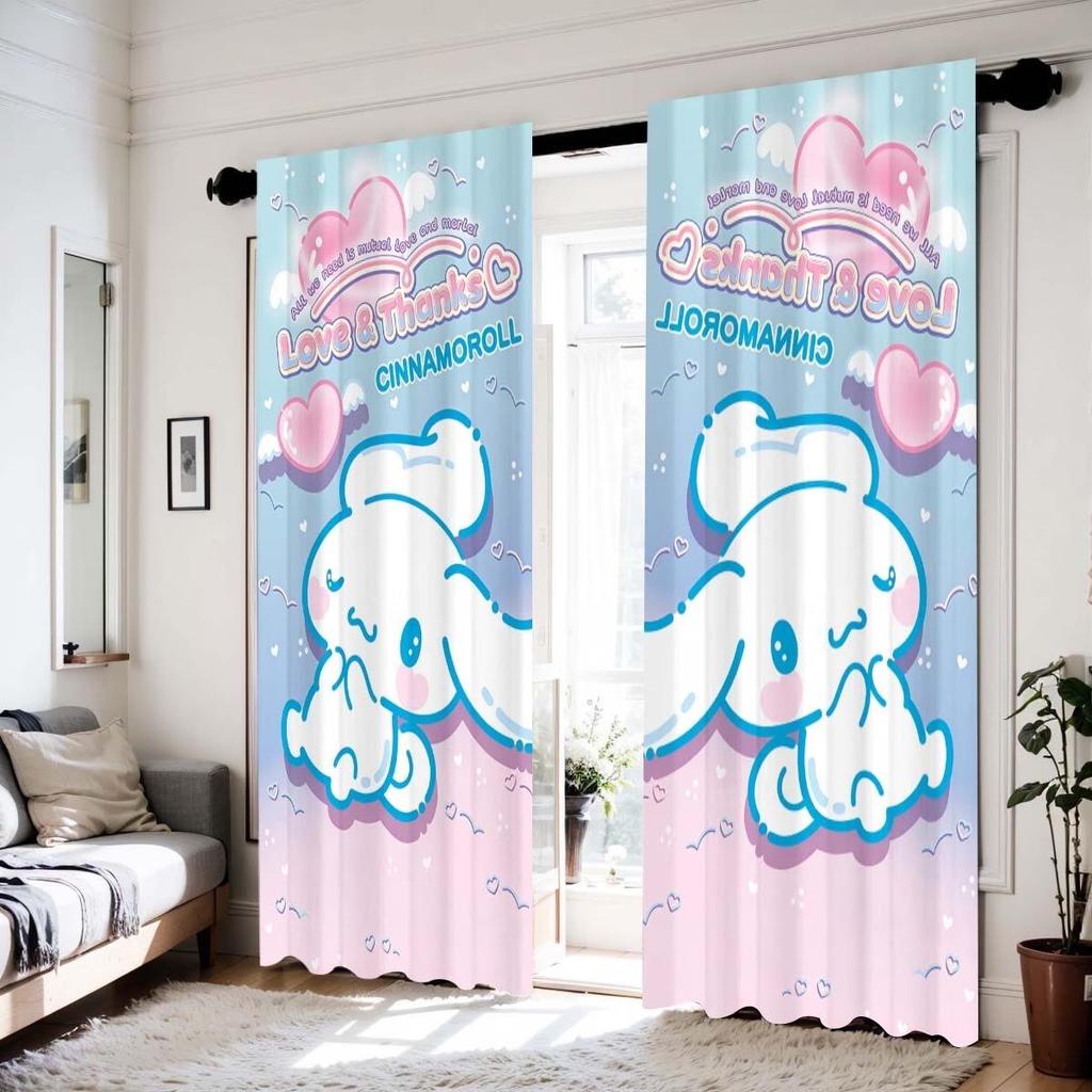 Adorable Anime Dog Blackout Curtains for Bedroom, Kitchen, and Bathroom