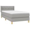 3130489 vidaXL Divan Bed with Mattress Light Grey 100x200cm Fabric