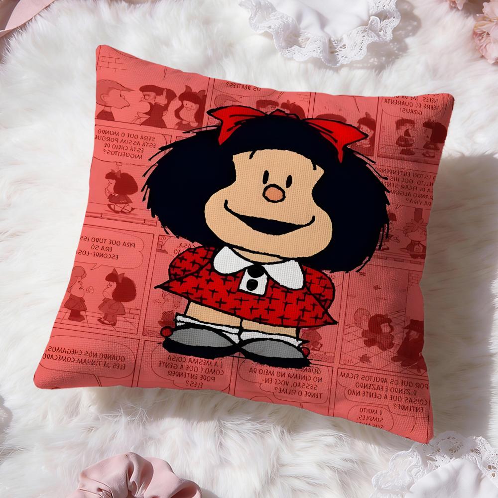Anime M-MafaldaS Cushion Cover Premium Comfort Reversible Pillow Cove -Two in One Design for Any Room & Car Interior