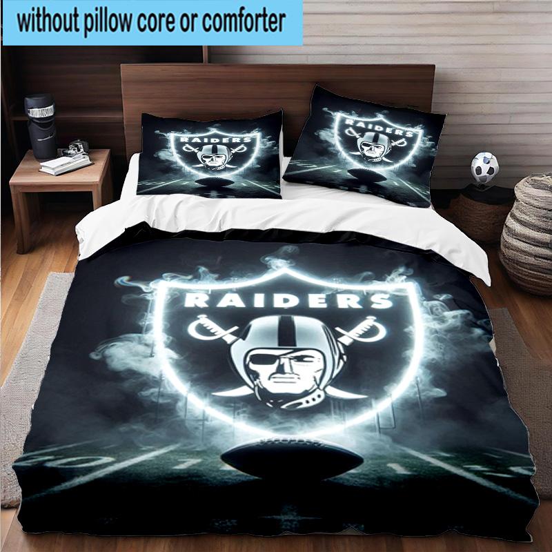 3PCS Rai-ders Football Legacy 3pcs Bedding,Including 3PCS Duvet Cover And 2pcs Pillowcases Perfect for Christmas,Ideal for Bedroom, Dormitory