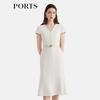 PORTS Women's Belted Midi Dress