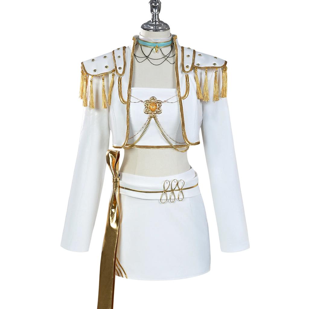 Jyy3 Rumi Mira Zoey White Singing Suit Women Girls Halloween Party Role Playing Outfit Cosplay Costume For Adult Jy