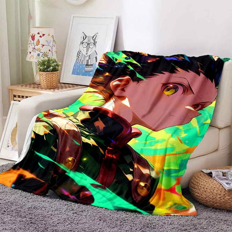 HXH Hunter X Hunter GON FREECSS Killua Zoldyck Cartoon Anime Flannel Blanket,Soft Throw Blanket for Home Bedroom Bed Sofa Gift