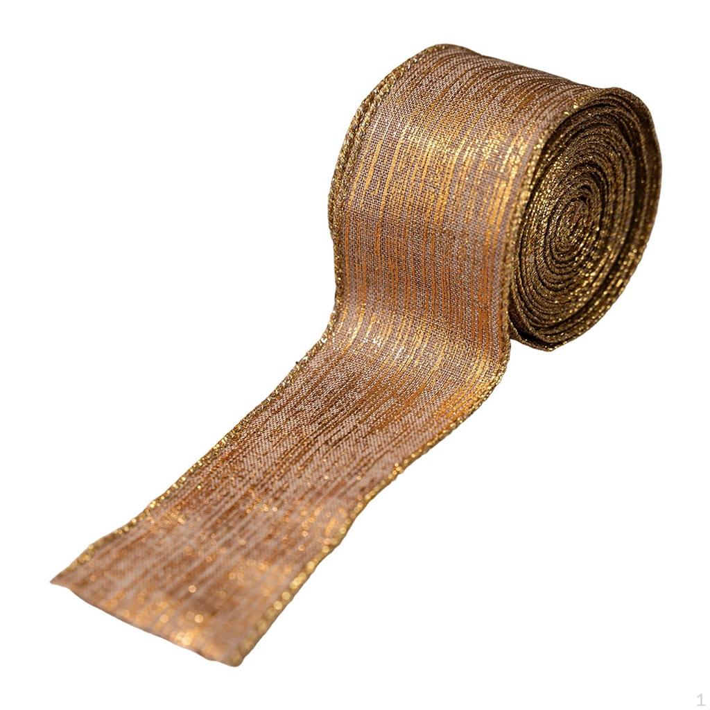 5cm Wide Christmas Decorative Ribbon, Ideal for Decorating A Tree, Greeting Cards Or Garland.