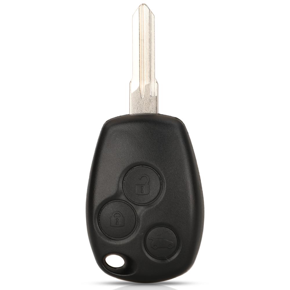 Jingyuqin 3 Buttons Replacement Remote Key Shell  Cover FOB Case for Renault Logan Sandero Clio Fluence Vivaro Master Traff