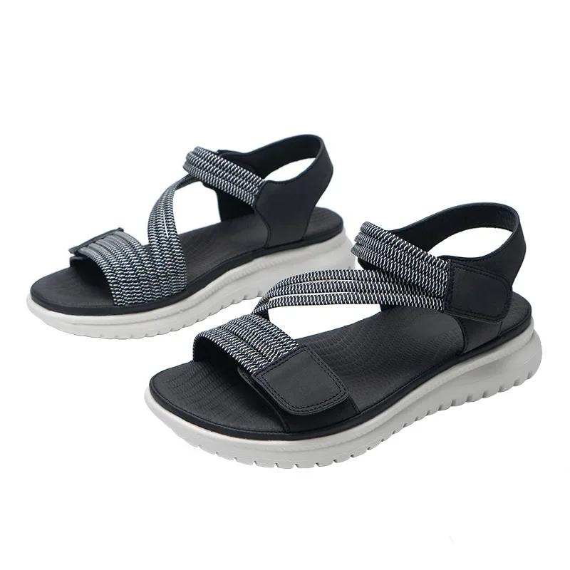 New High Quality Summer Women Sport Sandals Plus Size 36-41 Soft Beach Shoes Fashion Flat Female Slippers