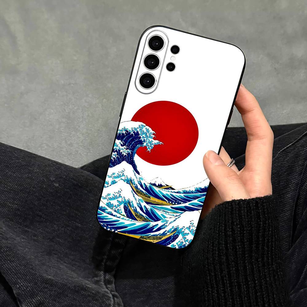 G-Great Wave Off Kanagawa Phone Case For Samsung S25,S24,S21,S22,S23,S30,Ultra,S20,Plus,Fe,Note,10,9,5G Black Cover
