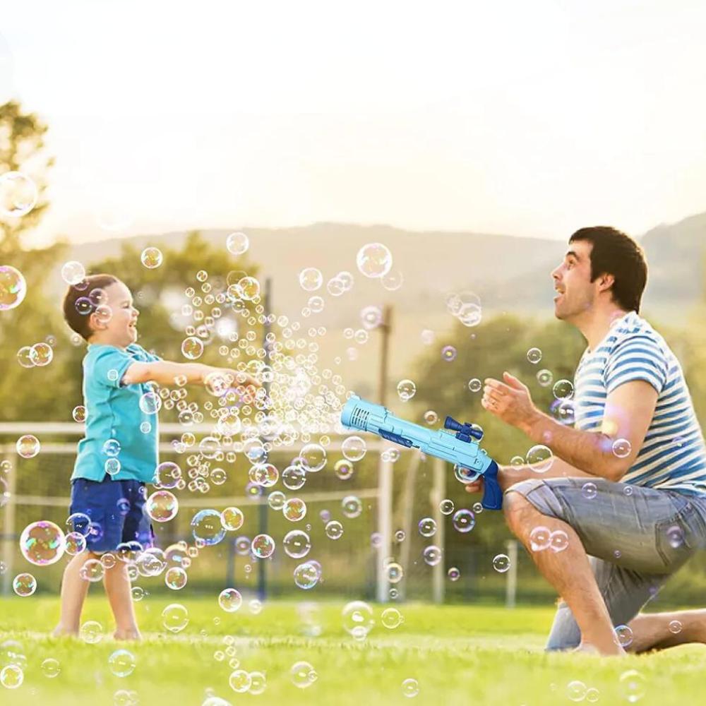 Automatic bubble gun machine set 2 x liquid