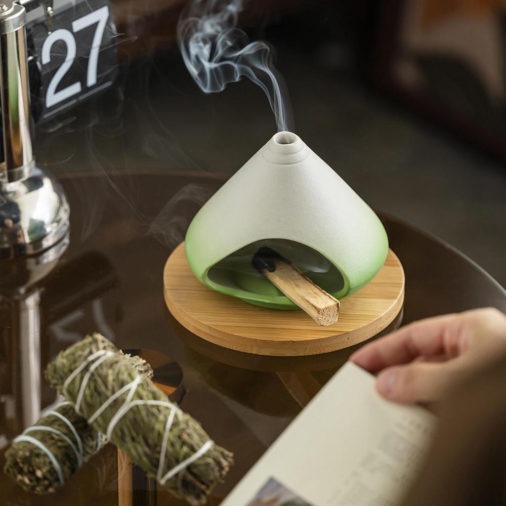 Burner Ceramic Holder Home Fragrance Porcelain Desk Mediation Accessories Ornament for Office