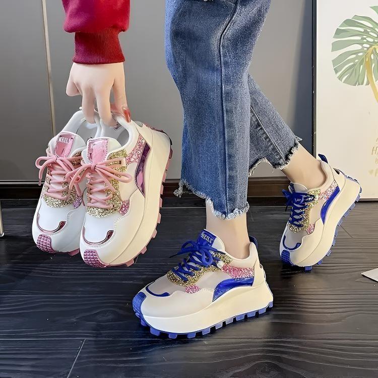 Dad shoes women's heightening little white shoes hollowed out summer 2025 new leisure sports shoes platform women's shoes tide
