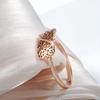 Rose Gold Color Boho Ring Fashion Ethnic Flower Ring For Women Elegant Vintage Wedding Daily Jewelry Gift