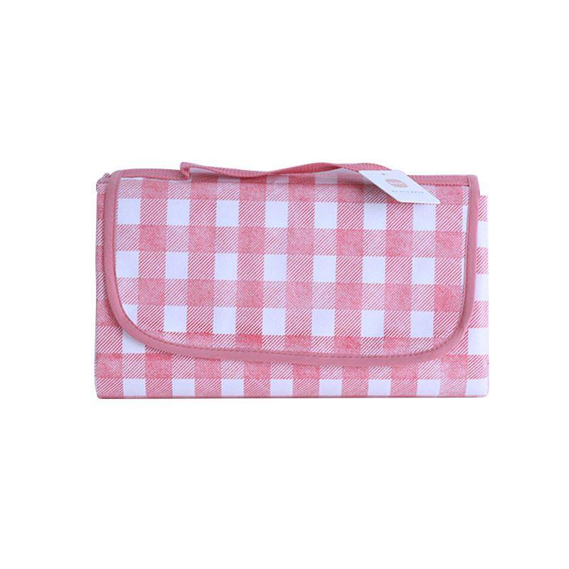 

Outdoor Checkered Pvc Picnic Mat, Thickened Waterproof and Moisture-Proof Mat, Portable Ground Mat, Picnic Cloth Pink Plaid 150Cm*200Cm
