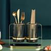 Double-Layer Detachable Chopstick Holder and Cutlery Organizer-Kitchen Storage Shelf Tableware Drain Rack Chopsticks Container
