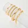 IF ME 5pcs Fashion Simple Bracelet Set for Women Boho Exaggerated Stackable Design CCB Bangles Dating Vacation Daily Wear Jewelry Gift