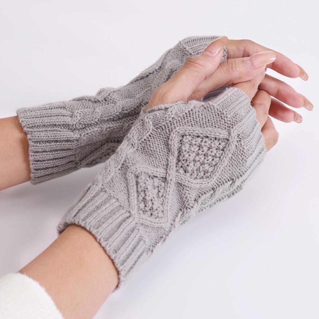 Botvotee Arm Warmers Sleeves for Women Y2k Accessories Winter Warm Knit Fingerless Gloves Free Shipping Half Finger Oversleeve