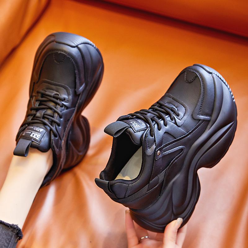 Inner Height Increase New Breathable Dad Shoes Platform Mesh Small Sports and Leisure Shoes