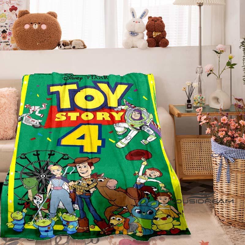 3D Printed Toy Story Cartoon Warm Soft Fluffy Blanket Suitable for Children and Adults, Sofa Bed Blanket Cover, Travel Gi