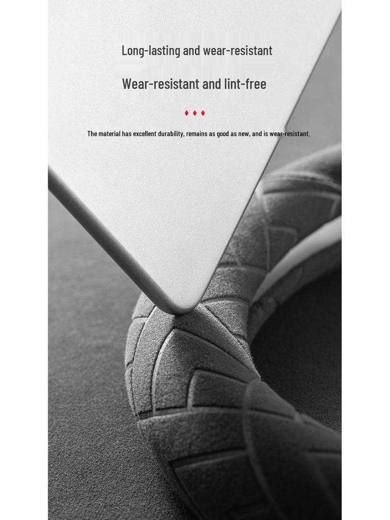 Plush Italian Suede Steering Wheel Cover: Ultra-Thin, Non-Slip, Sweat-Absorbent, Four Seasons Use