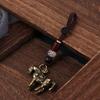 Feng Shui Horse Lucky Bag Pendant Wealth Weaving Key Chains Chinese Zodiac Key Ring  Women Men