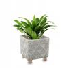 Concrete Flowerpot On Ethnic Legs 13 Cm Gray