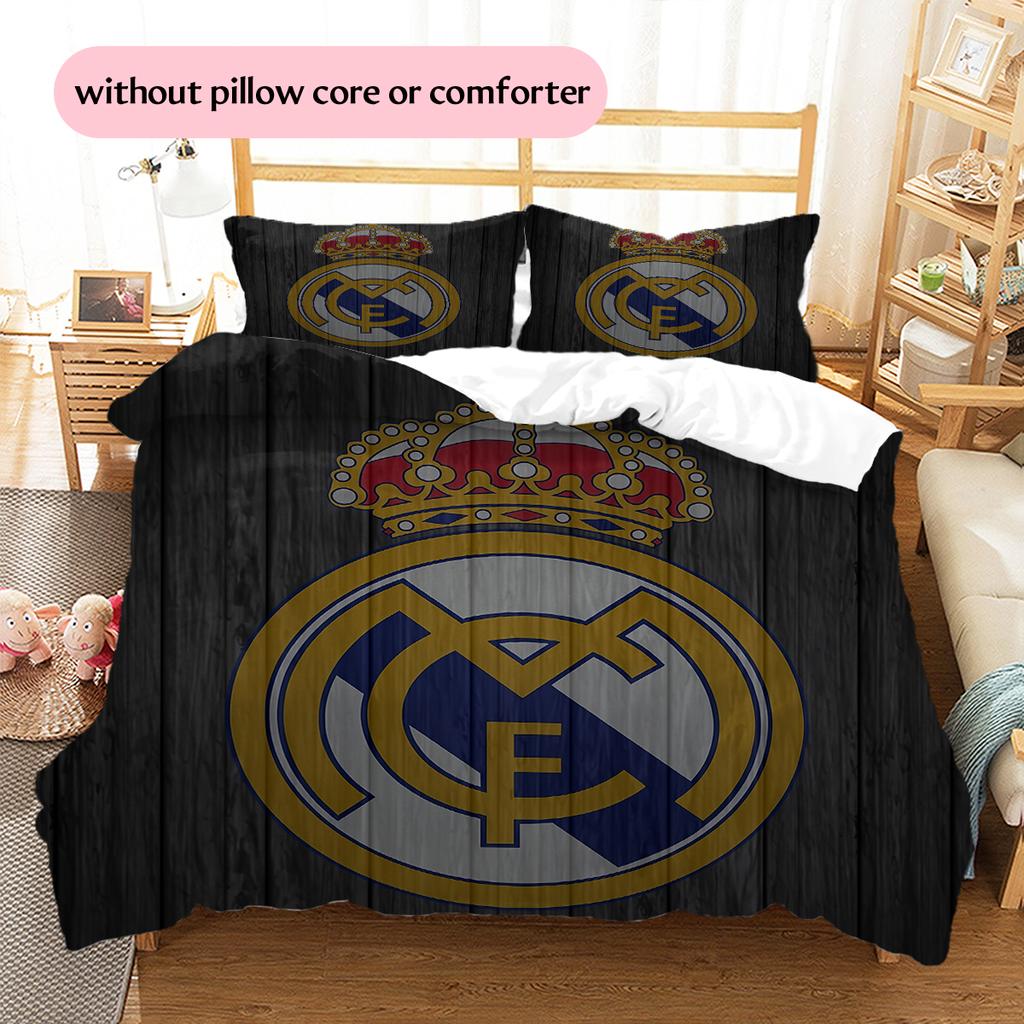 Madrid Pattern Bedding Home Decoration Birthday Gift (1 * duvet cover + 2 * pillowcase, without core)