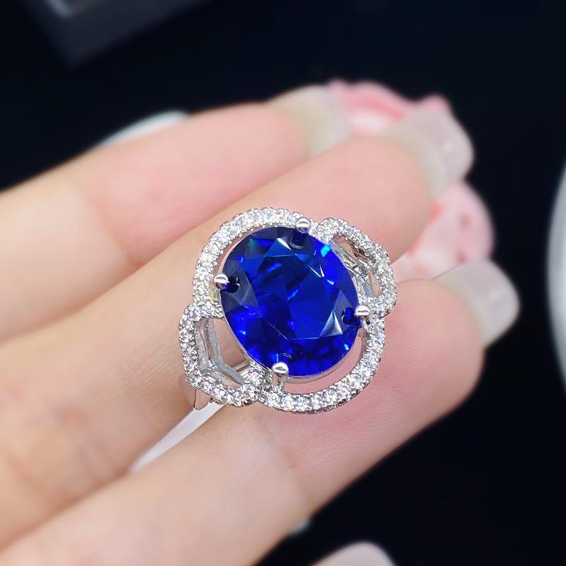  Bella Box – bagues simples en forme de bleu œuf pour femmes, en Zircon, pour fête de fiançailles, bijoux fins, cadeau