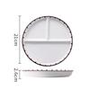 Divided Plate Family Children's Japanese Breakfast Weight Loss Quantitative Meal Plate Three Grid Divided Plates Dinner Plates