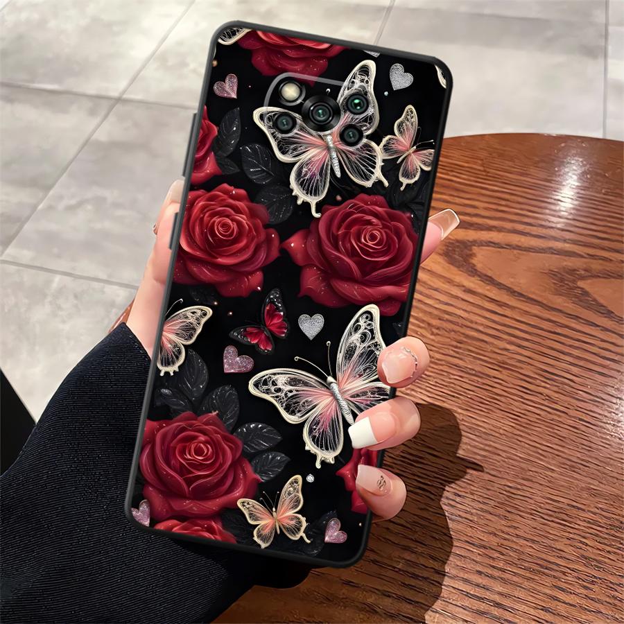 

Gothic Butterfly Case for Xiaomi Poco F8 C61 C50 M5 C75 C71 M3 M4 M7 F1 F3 X3 X4 X5 X7 Pro Funda Phone Cover Poco C51