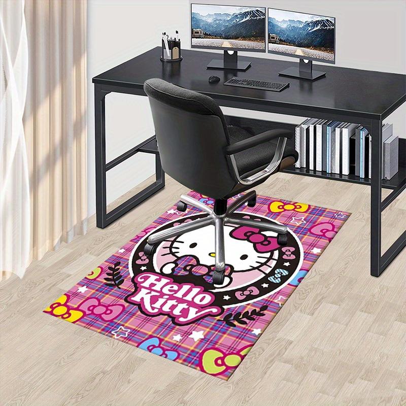 

1pc Hello Kitty Plaid Pattern Office Carpet Under Desk Rug Gift Universal Decorative Mat for Room Bedroom Living Room Study Room Playroom Ho 60cm by 90cm