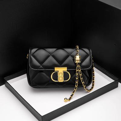 Versiune coreeană a genții de subraț de nișă Stil nou de geantă pentru întâlniri și navetă Geantă diamant versatilă Geantă crossbody simplă cu lanț pentru femei