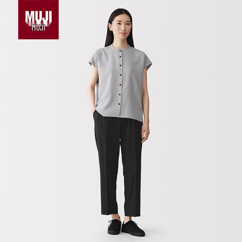 MUJI Women s Easy-Dry Stretch Seersucker Tapered Pants L
