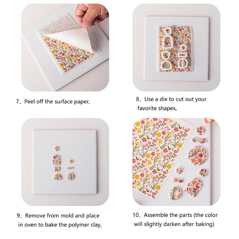 Creative Water Slide Decal Stickers Decorative Paper Pad Paper Texture for Handmade Jewelry and Easter Decorations