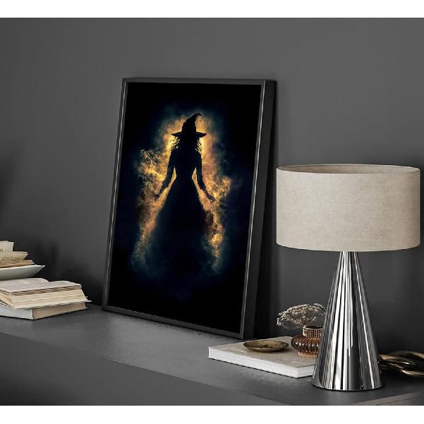 3 Pcs Vintage Witches Wall Art Witch in The Fores Halloween Painting Picture Wall Decor Gothic Dark Academia Poster Print Artwork for Gallery Party