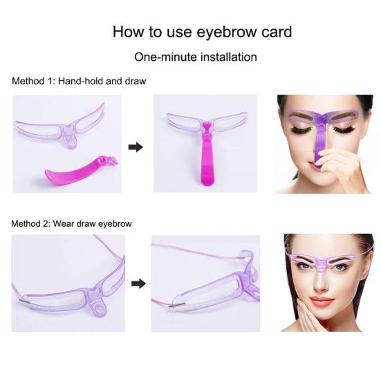 8Pcs Eyebrow Stencils Brow Rulers Professional Grooming Drawing Card Guides