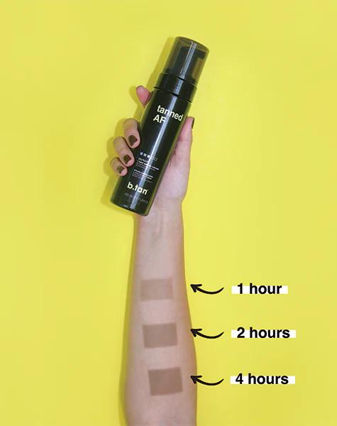 b.tan Tanned Af Self-Tanning Foam + Glove