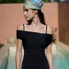 Diebeu Olenthia Off-Shoulder Swimsuit_Serenity Night (Black)