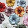 Camellia Gold Thread Artificial Flower Heads for DIY Hairpins and Home Decor Ornaments