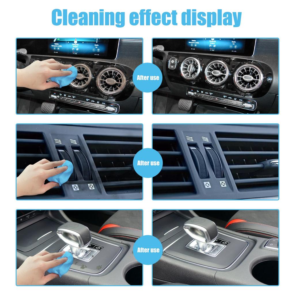 Bilrengjøringsgel Generelle detaljerSett Car DustCar GapCleaner Bilventiler InteriørdetaljerCar DustCleaning Keyboard Cleaner Biltilbehør Blå, 20ML