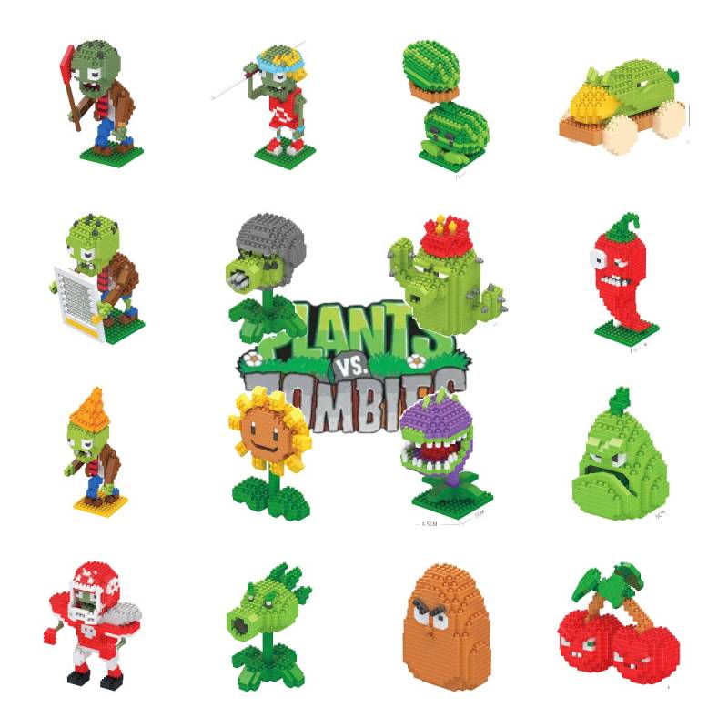 Vs Plants Zombies Parentchild Interactive Boxed Educational Building Toy Block