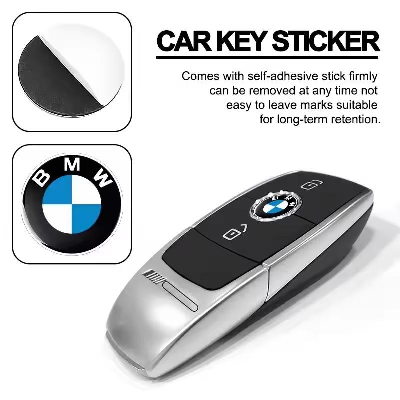 BBJG8 11mm 14mm Car Remote Key Emblem Badge Radio Button Sticker for BMW M Performance E39 E46 E90 E30 E60 E91 E92 F30 F31 Z4 X3 X5 X7