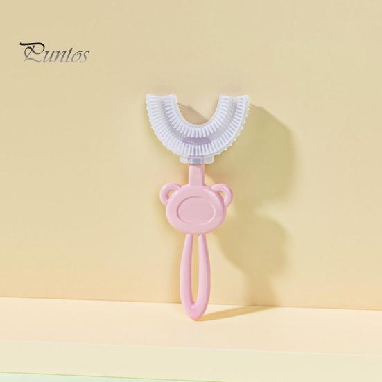 Healthy U-Shaped Anti-Slip Toothbrush Children 360 Degree Soft Oral Care Brush for Newborn